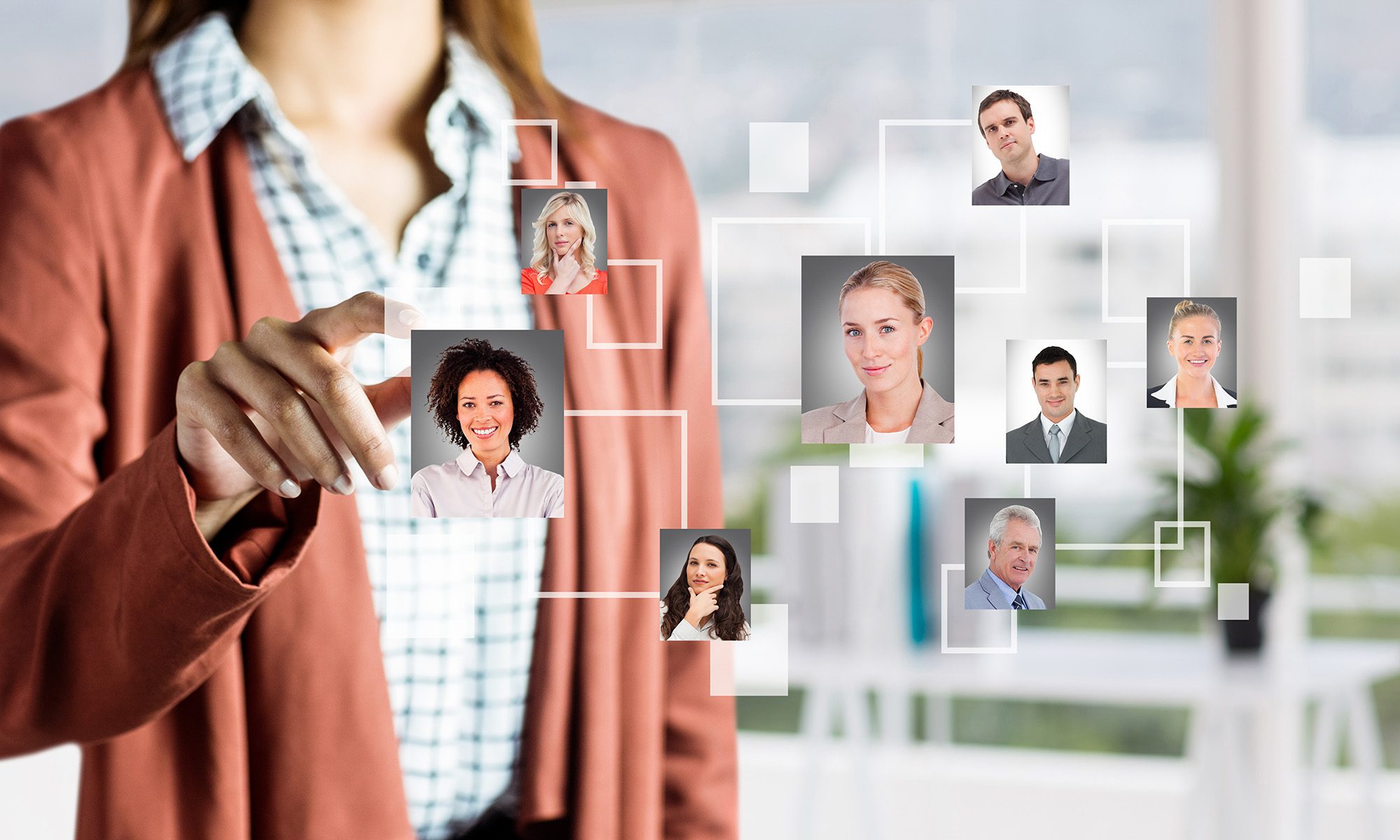 woman-selecting-pictures-people